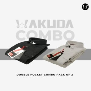 Black, White - Pack of 2, Double Pocket Combo - full Sleeve - Wakuda