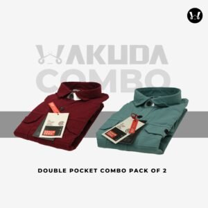 Merun, Aqua Green - Pack of 2, Double Pocket Combo - full Sleeve - Wakuda