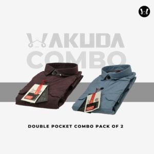 Blue, Dark Magenta - Pack of 2, Double Pocket Combo - full Sleeve - Wakuda