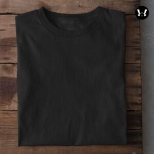 Pitch Black Round Neck - Half Sleeve - Wakuda