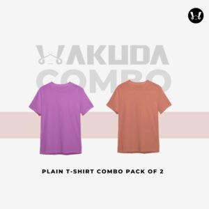 Lilac, Sunset - Pack of 2, Round Neck Combo - Half Sleeve - Wakuda