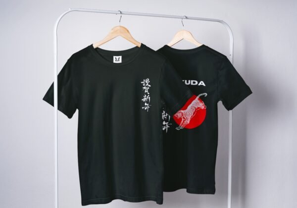 Wakuda Japanese - Print Round Neck - Half Sleeve - Wakuda